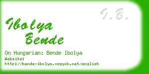 ibolya bende business card